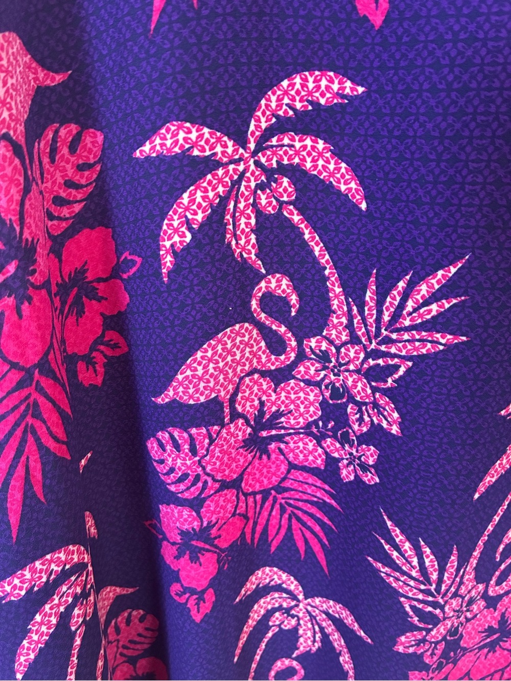 Quacker Factory Kimono Ruana 2X Tropical Floral Flamingo - Picture 4 of 7